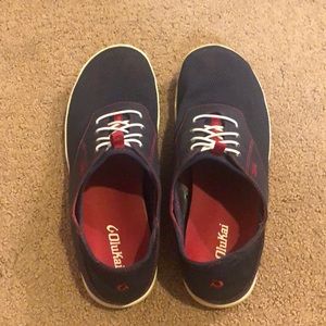 OluKai lace slip-on boat shoe